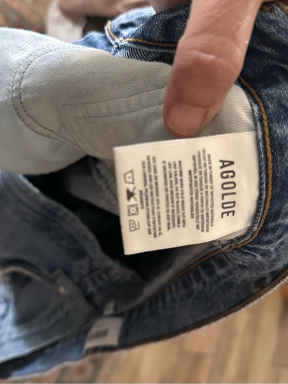 Agolde Light Blue Denim Jeans super cool design - Picture 4 of 5
